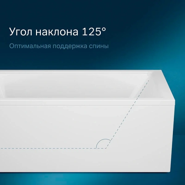 Ванна акриловая Am.Pm Gem 150x70 см без каркаса W90A-150-070W-A1 (детальная фотография), белые