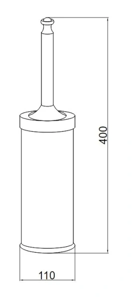 Ершик Boheme Provanse латунь/керамика 10809 (детальная фотография), классические, ретро, декорированные