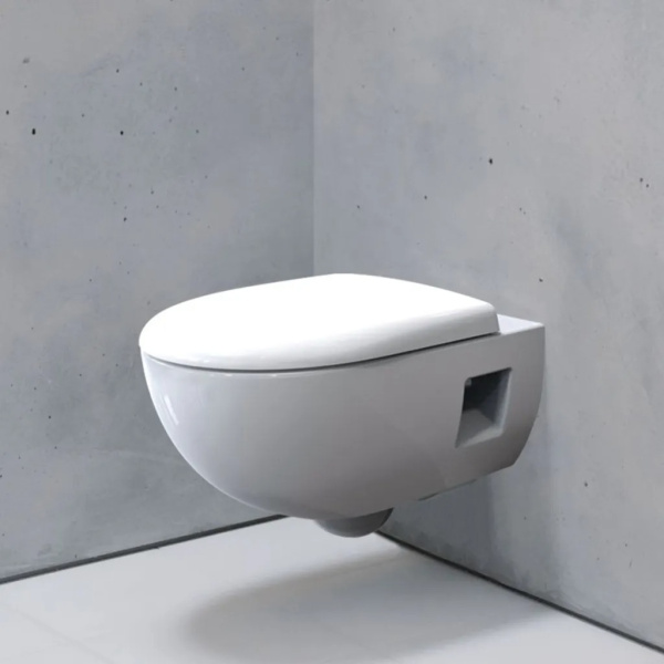 Унитаз с инсталляцией Geberit Renova с клавишей 500.103.DW.R (детальная фотография), с инсталляцией