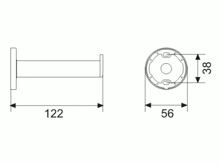 Бумагодержатель, хром, Keuco Plan 14963 010000 (детальная фотография), современные, hi-tech
