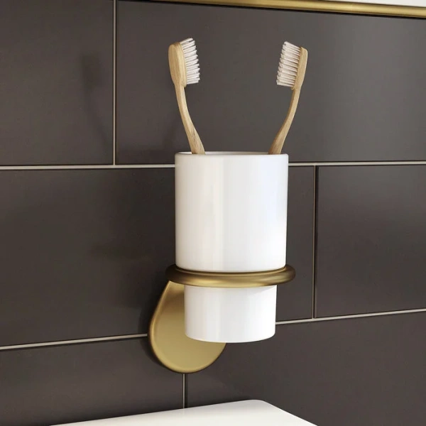 Стакан для ванной IDDIS Oldie бронза OLDBRC1i45 (детальная фотография), бронза, комбинированные