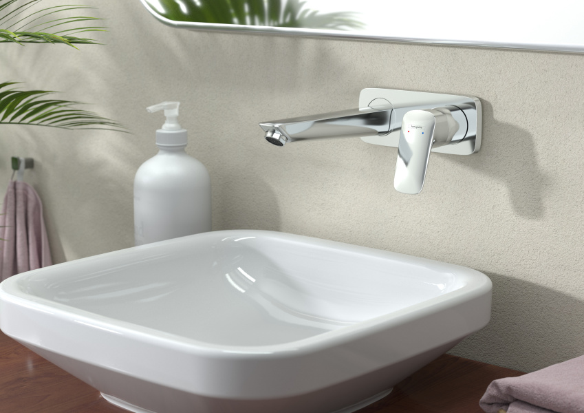 Смеситель для раковины Hansgrohe Logis однорычажный, хром 71220000 (детальная фотография), для раковины