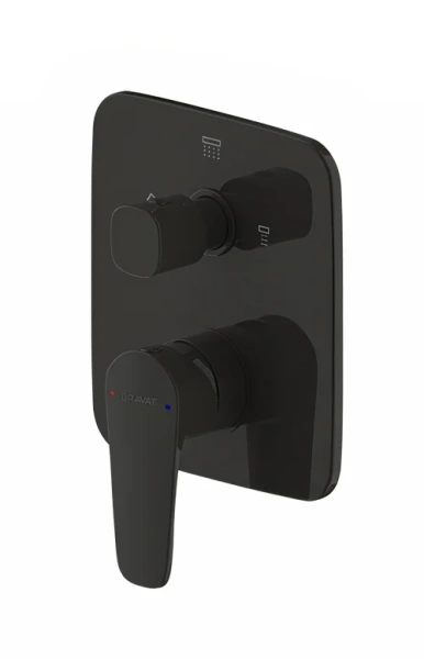 Смеситель для душа Bravat Source черный матовый PB8173218BW-3-ENG (детальная фотография)