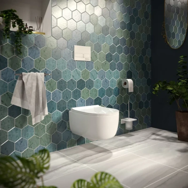 Унитаз с инсталляцией BERGES Novum кнопка белая 043309 (детальная фотография), с инсталляцией index_1