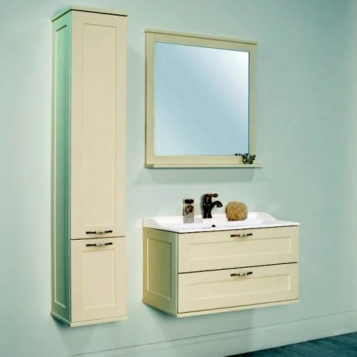 Тумба под раковину подвесная Акватон Леон 80 см дуб бежевый 1A186301LBPR0 (детальная фотография)