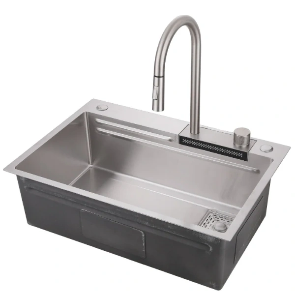 Мойка для кухни Abber Wasser Kreis 68 см сатин AF2194SP (детальная фотография)