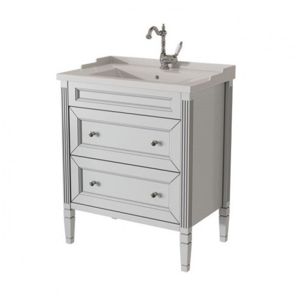 Тумба с раковиной напольная Caprigo Albion Promo 70 см с ящиками (детальная фотография), напольная, пристенная