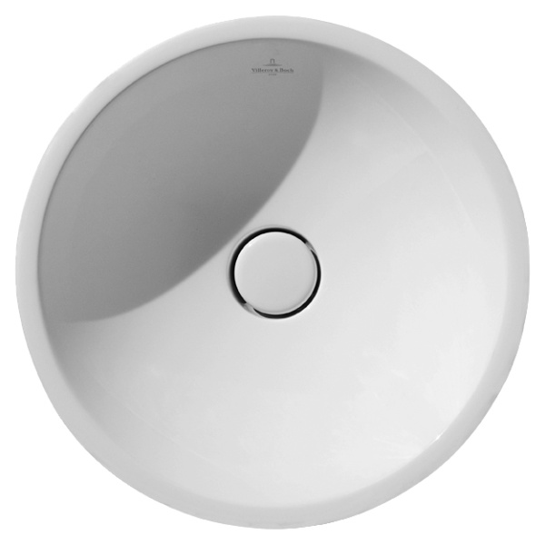 Раковина накладная Villeroy & Boch Loop & Friends 43 см ярко-белая с покрытием CeramicPlus 514801R2 (детальная фотография), современные, hi-tech