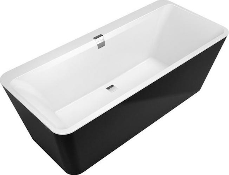 Ванна квариловая Villeroy & Boch Squaro Edge 12 180х80 см черный графит UBQ180SQE7PDT1V-01 (детальная фотография)