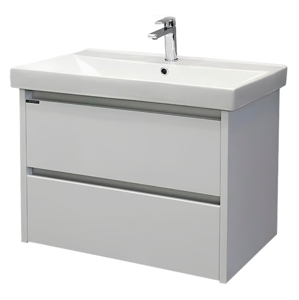 Тумба с раковиной подвесная Comforty Дублин 90 см белый глянец 00-00005213CF (детальная фотография)