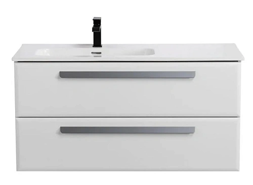 Тумба под раковину подвесная Cezares Eco 100 см Bianco Lucido, правосторонняя - фото 8