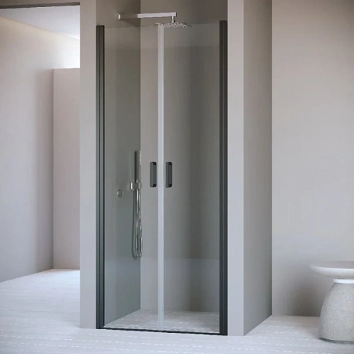 Душевая дверь в нишу RGW Passage PA-104-B 120 см профиль черный, стекло прозрачное - фото 2