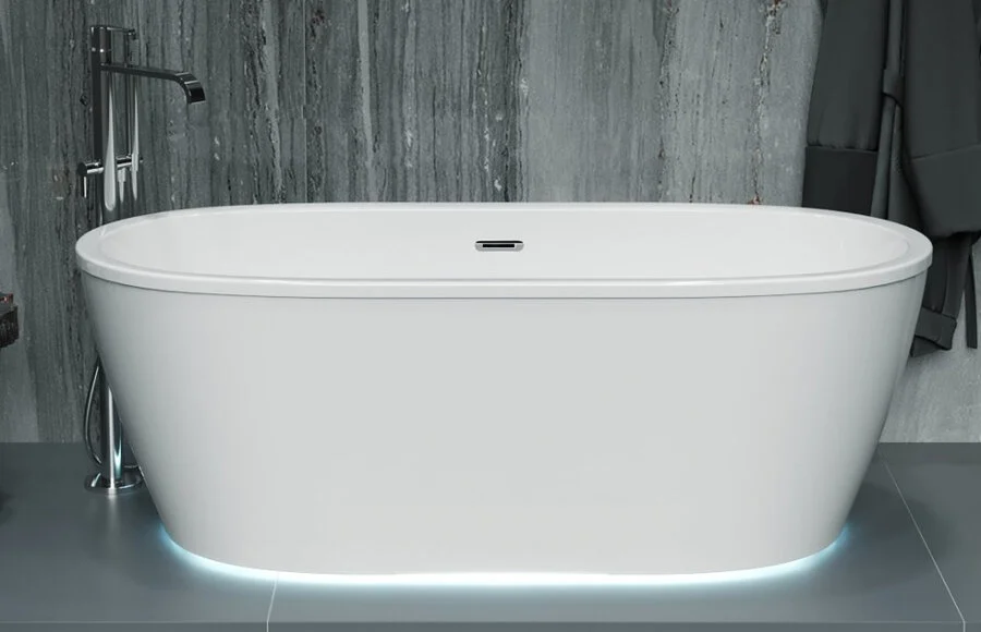 Ванна акриловая Aima Design Tondo 174 x 80 см отдельностоящая, с подсветкой, белый, 01тон17480с (детальная фотография)