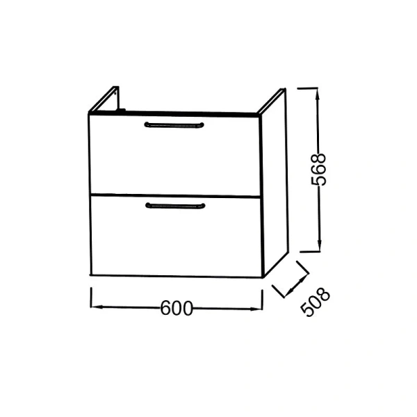Тумба под раковину подвесная Jacob Delafon Odeon Rive Gauche 60 см белый блестящий EB2520-R5-N18 (детальная фотография), нет в наличии