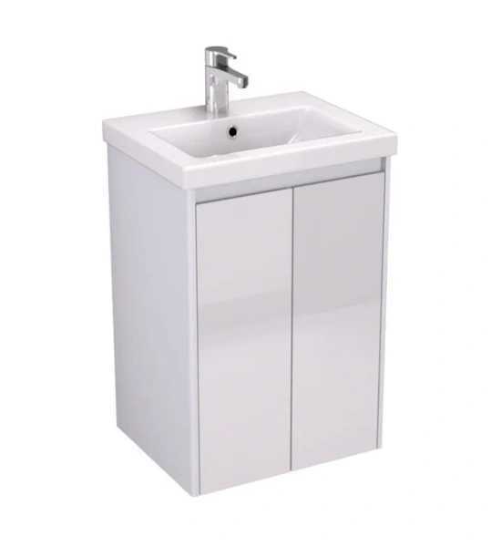 Тумба с раковиной подвесная Velvex Klaufs tpKLA.50.2D-61 50 см с распашными дверцами (детальная фотография)