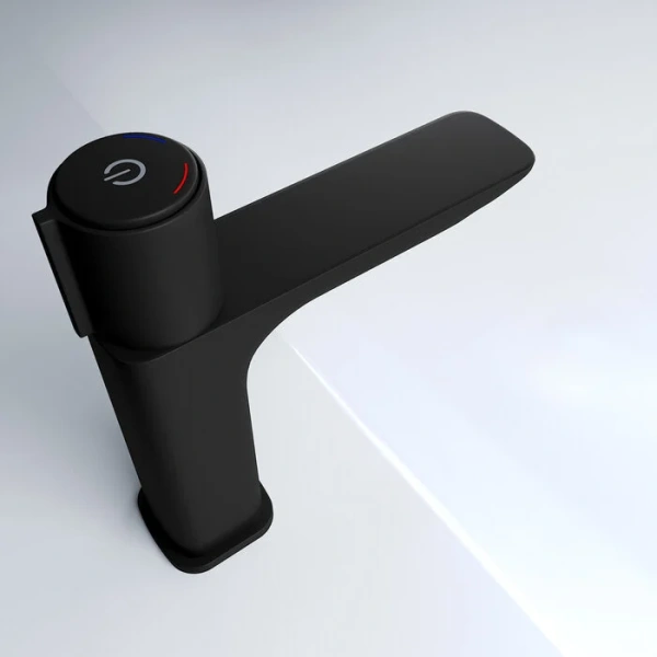 Смеситель для раковины IDDIS Slide черный матовый SLIBLBTi01 (детальная фотография), с 1 монтажным отверстием