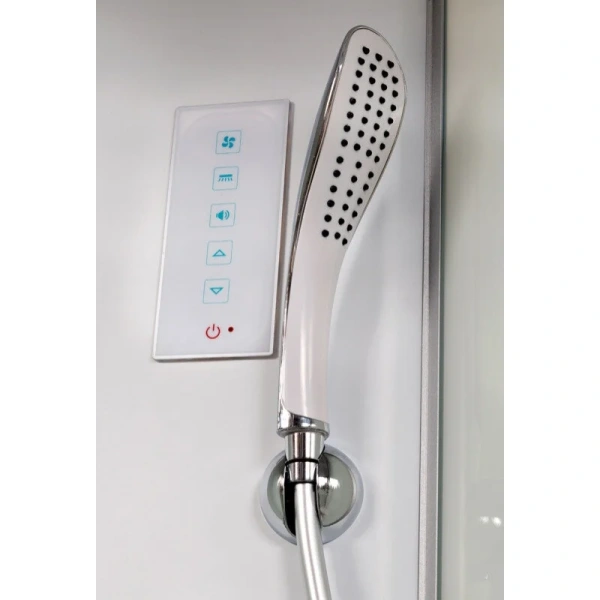 Душевая кабина Deto L 100x100 см с крышей L910GM+EL (детальная фотография), матовый профиль