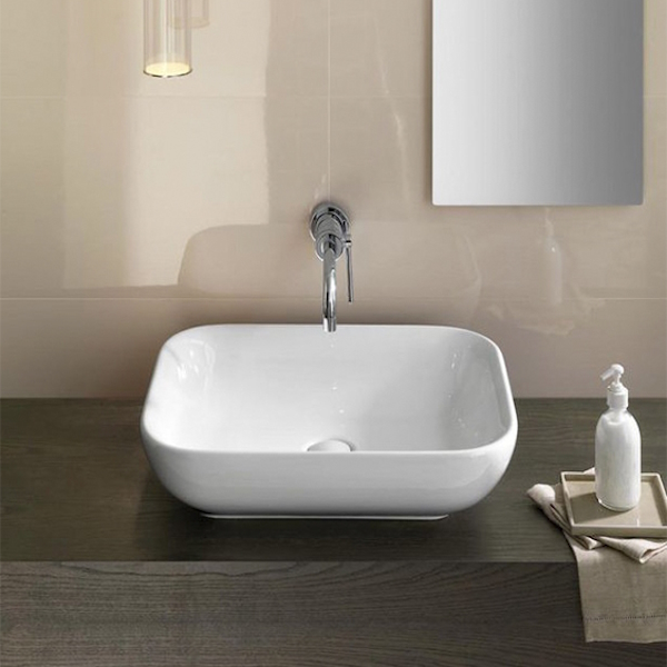 Раковина Hatria Happy Hour Y0QQ01 55х40 см (детальная фотография), современные, hi-tech