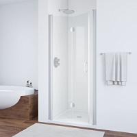 Душевая дверь профиль матовый хром стекло шиншилла Vegas-glass