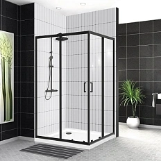 Душевой уголок BelBagno Uno-195 120x100 см профиль черный
