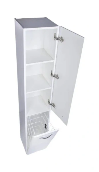 Шкаф-пенал Style Line Каре СС-00002 30 см с бельевой корзиной (детальная фотография), 30 см