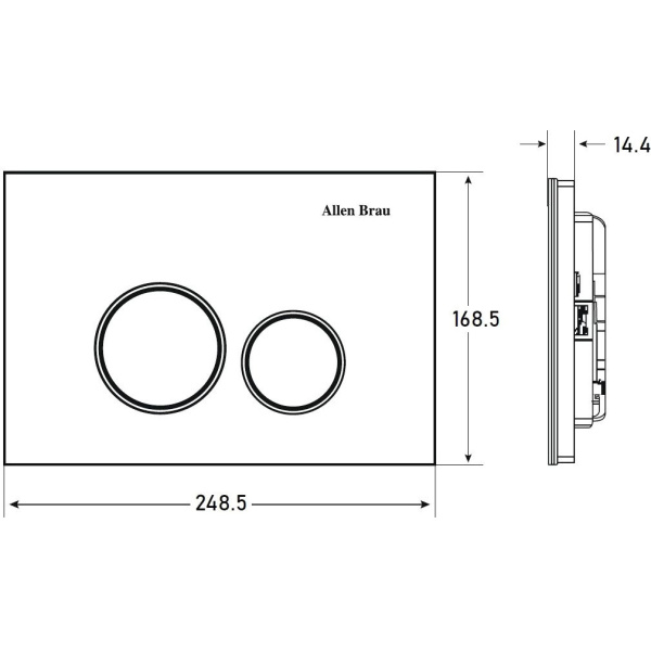 Схема (детальная фотография), слив эконом-стандарт с двумя клавишами