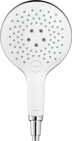 Душевой гарнитур Hansgrohe Raindance Select белый/хром 27802400 (детальная фотография), душевые гарнитуры