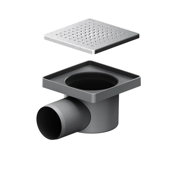 Душевой трап Am.Pm PrimeFlow 10 см хром матовый W02BD-P11-010-01SB (детальная фотография), матовый хром