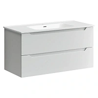 Тумба под раковину подвесная Sancos Norma 2.0 100 см белый глянец