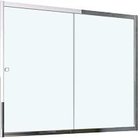 Душевая шторка на ванную профиль глянцевый хром стекло прозрачное Vegas-glass