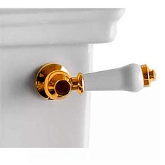 Ручка для бачка, цвет белый, фурнитура светлое золото, Devon&Devon