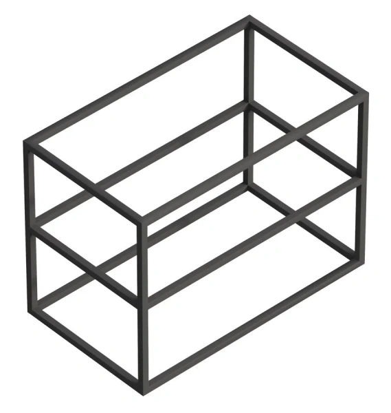 Каркас с раковиной подвесной Cezares CADRO-80/46/58-2C-SO-MET-ST 80 см стальной (детальная фотография), современная, hi-tech