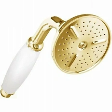 Лейка для душа Cezares CZR золото 24 карат ручка белая