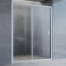Душевая дверь профиль матовый хром стекло шиншилла Vegas-glass