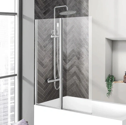 Шторка для ванны BelBagno Uno 90х150 см стекло прозрачное - фото 2