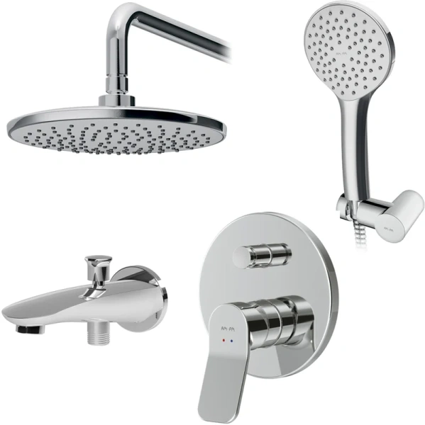 Душевой комплект Am.Pm X-Joy 4 в 1 с внутренней частью  FB85A10000 (детальная фотография)