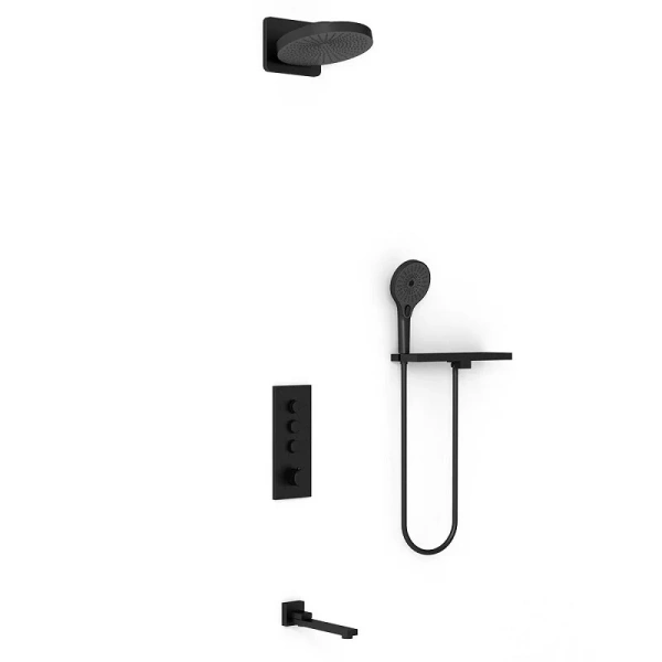 Душевой комплект Vincea черный VSFW-433TI1RMB (детальная фотография), душевые комплекты, наборы