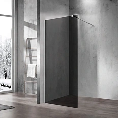 Душевая перегородка Vincea Walk-in 120 см хром стекло тонированное