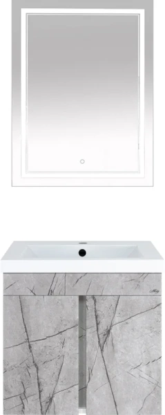 Тумба под раковину подвесная Misty Торос 55 см мрамор античный П-Тор0060-011 (детальная фотография), современная, hi-tech