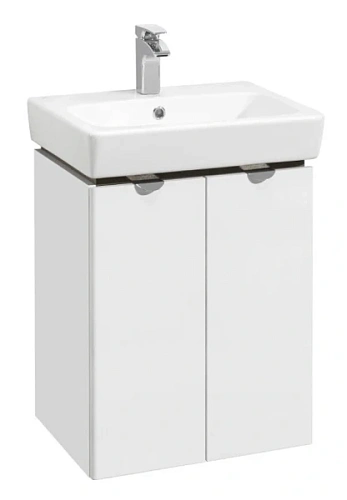 Тумба под раковину напольная Акватон Скай 55 см белый глянец - фото 1