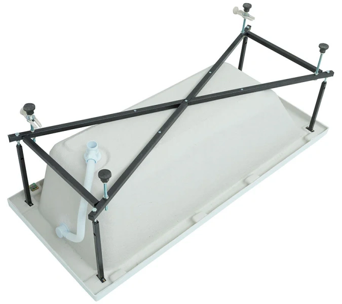 Ванна акриловая Aquanet Bright 170x70 с каркасом белая 00267835 (267835) (детальная фотография), без гидромассажа, недорогие