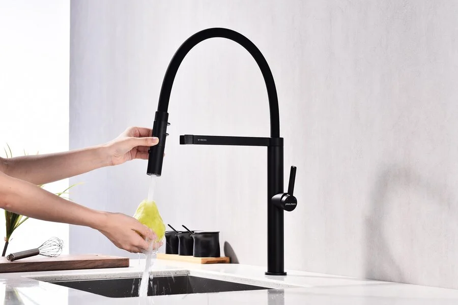 Смеситель для кухни Paulmark Leader антрацит Le214101-401 (детальная фотография), нет в наличии