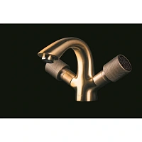 Смеситель для раковины Boheme Royal Cristal бронза/черный