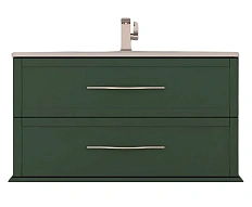 Тумба под раковину подвесная Cezares Tiffany 105 см verde opaco