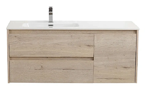 Тумба под раковину подвесная BelBagno Kraft 120 см левосторонняя Rovere Galifax Bianco - фото 10