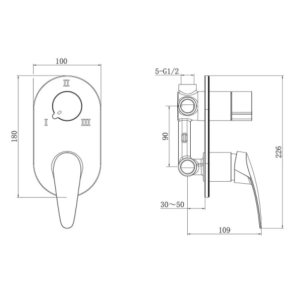 Смеситель для душа Lemark Linara хром LM0428C (детальная фотография), для душа