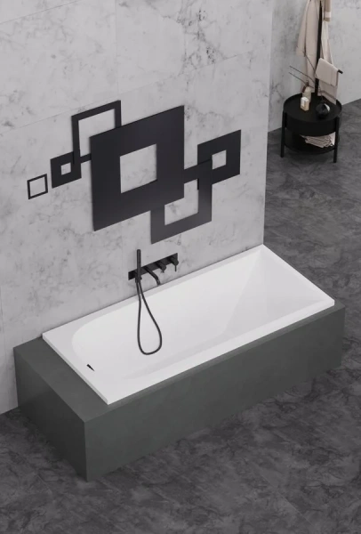 Ванна акриловая Alba Spa Impero ВПР0200200100, 170 x 75 см, цвет белый (детальная фотография), современныe, hi-tech