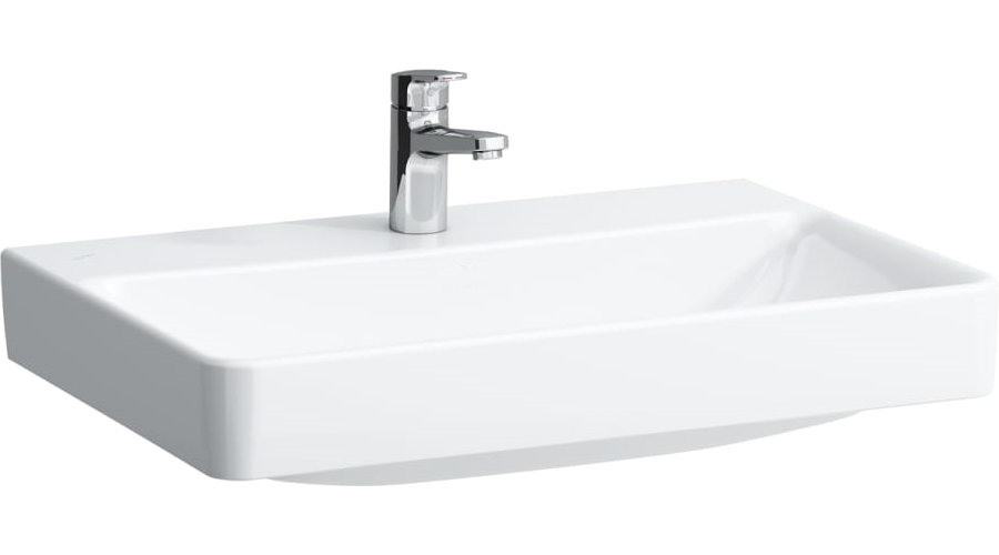 Раковина Laufen Pro S 70 см с отверстием для смесителя без отверстия перелива 8.1096.7.000.111.1 (детальная фотография)
