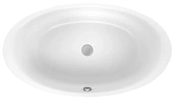 Ванна стальная Bette Eve Glasur Plus 180 x 100 x 45 см, овальная, с шумоизоляцией, для удлиненного слива-перелива, 6043-000 PLUS
