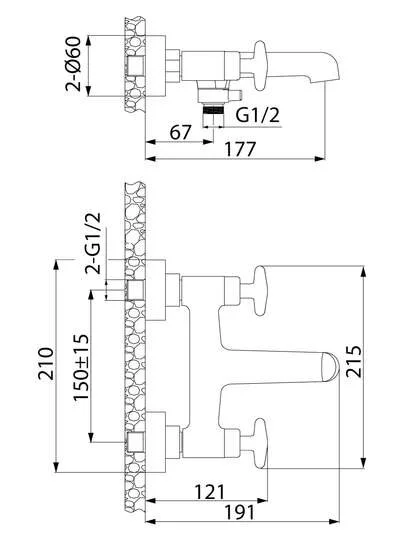 Смеситель для ванны IDDIS Acros хром ACRSB02i02WA (детальная фотография), для ванны